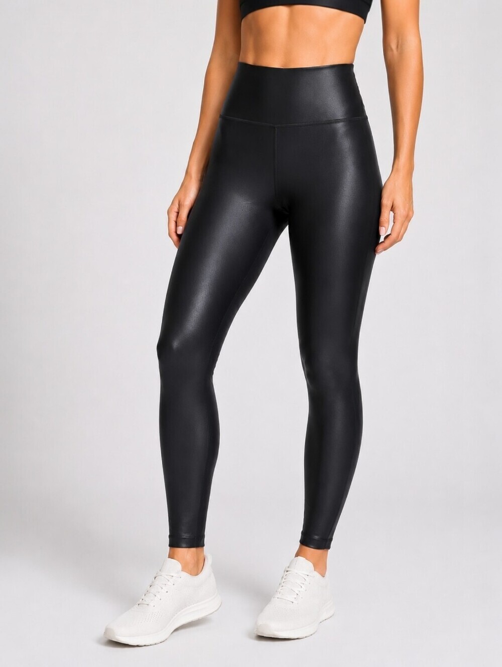 Carbon38 AR High Rise Liquid Shine Leggings Black Coated Takara Style S